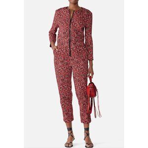 Rebecca Minkoff Red Clover Floral Jumper Jumpsuit Sz XXS